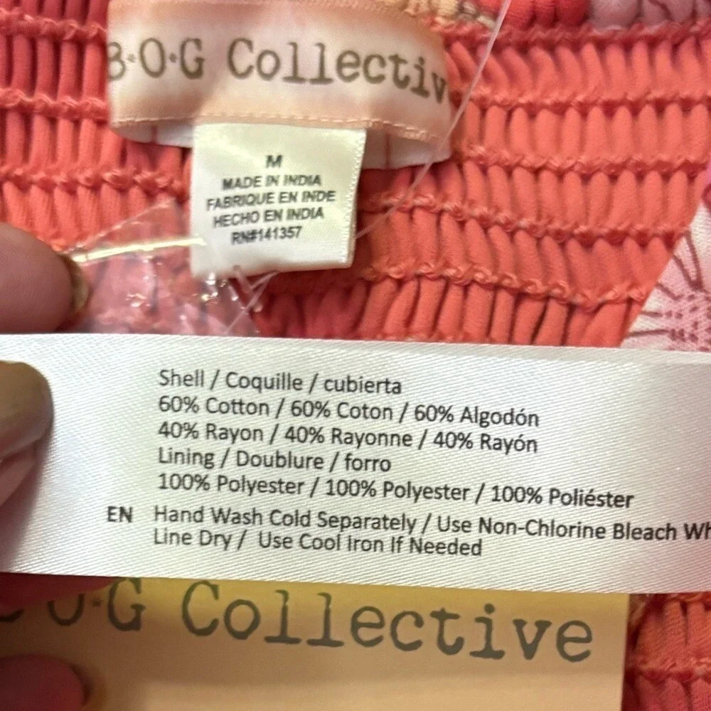 BOG Collective Band of Gypsies Crop Top Bustier Corset Bra Floral Top Medium NWT - Picture 9 of 9